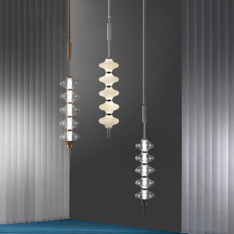 Postmodern adjustable and retractable design Nordic Pendant glass light ...
