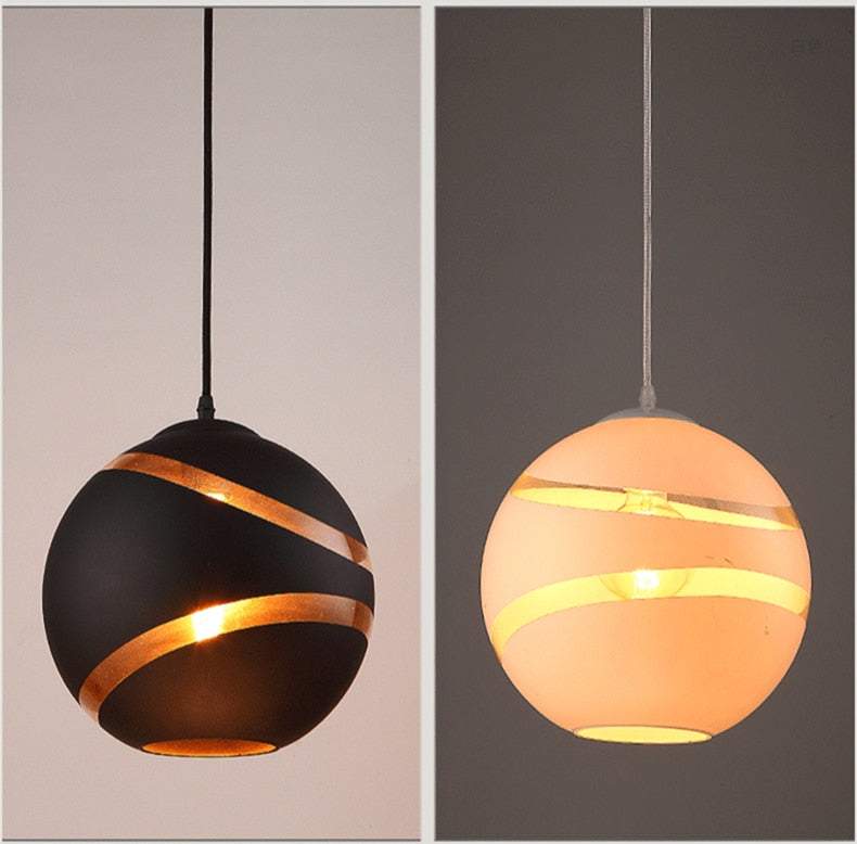 Kases - Nordic Pendant Lights Glass Ball - Warmly Lights