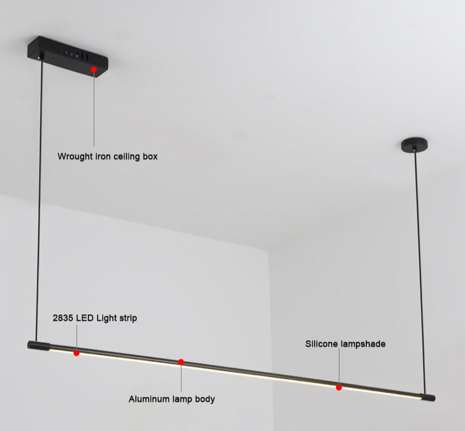 IIS Linear LED Pendant Light Morden Aluminum - Warmly Lights