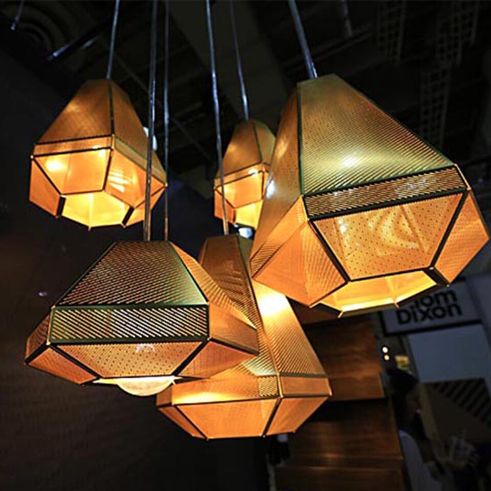 IIS Postmodern Loft LED Drop light Pyramid Pendant Lamp Minimalist Diamond shape - Warmly Lights