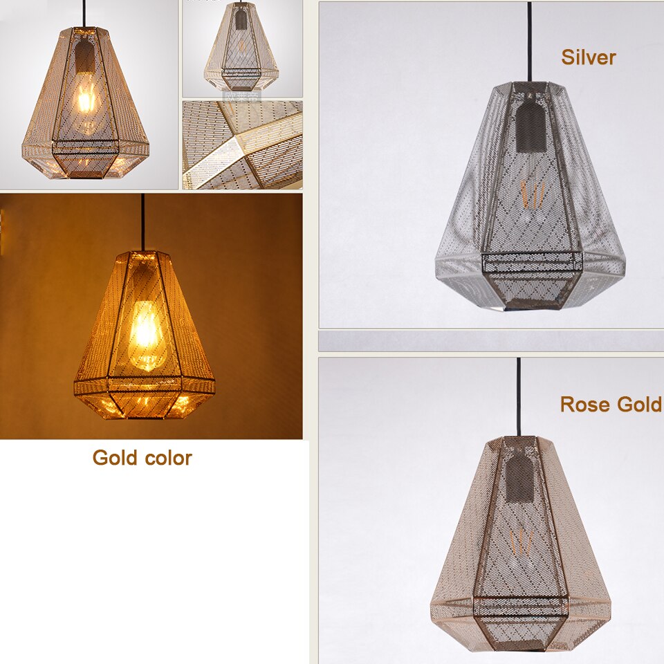 IIS Postmodern Loft LED Drop light Pyramid Pendant Lamp Minimalist Diamond shape - Warmly Lights