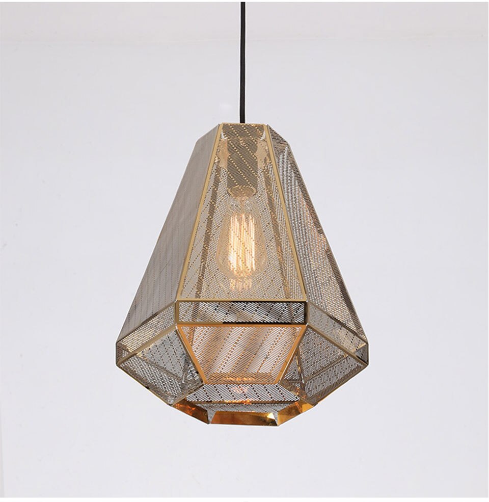 IIS Postmodern Loft LED Drop light Pyramid Pendant Lamp Minimalist Diamond shape - Warmly Lights