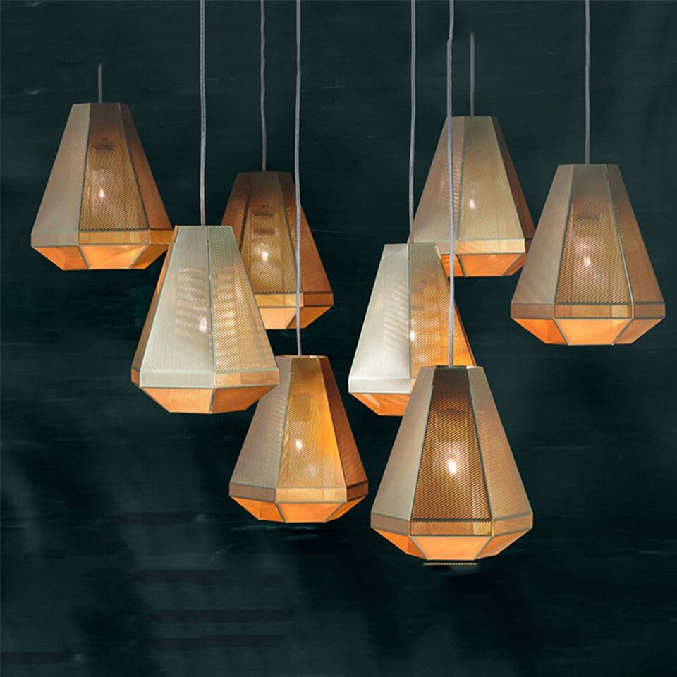 IIS Postmodern Loft LED Drop light Pyramid Pendant Lamp Minimalist Diamond shape - Warmly Lights