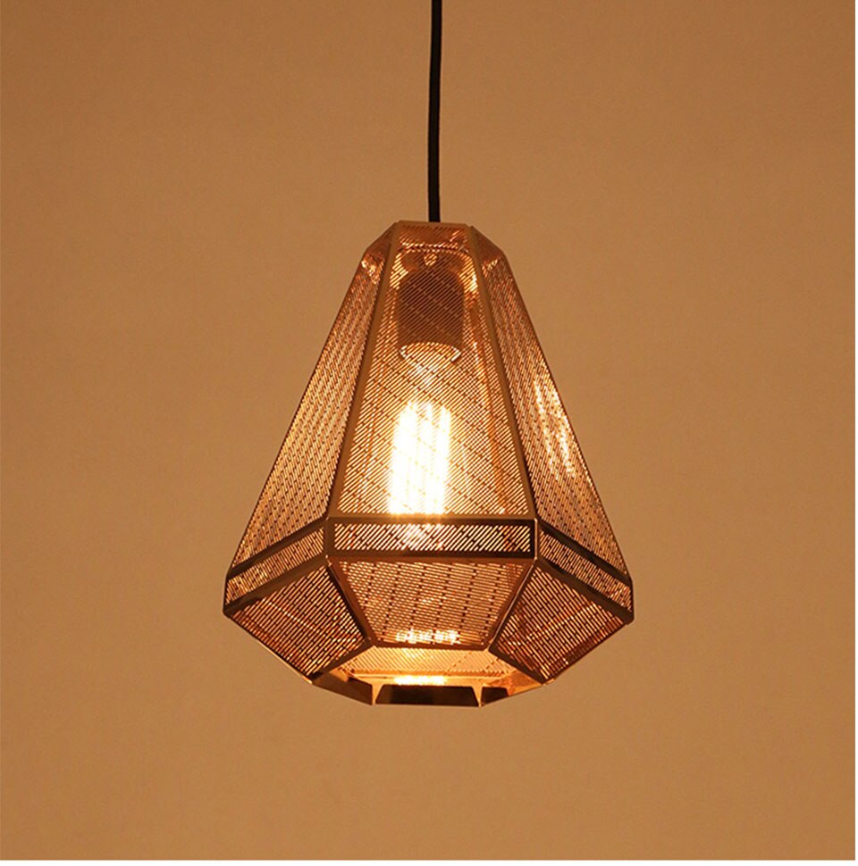 IIS Postmodern Loft LED Drop light Pyramid Pendant Lamp Minimalist Diamond shape - Warmly Lights