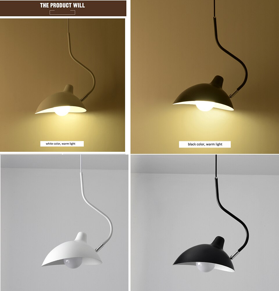 IIS Nordic Replica Designer Serge Pendant Lamp Rotating Iron Lampshade - Warmly Lights