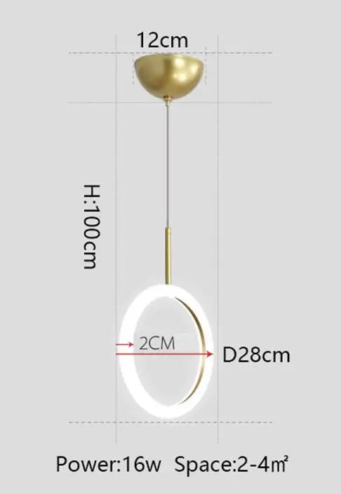 NEO Ring Square Pendant Suspension Luminaire