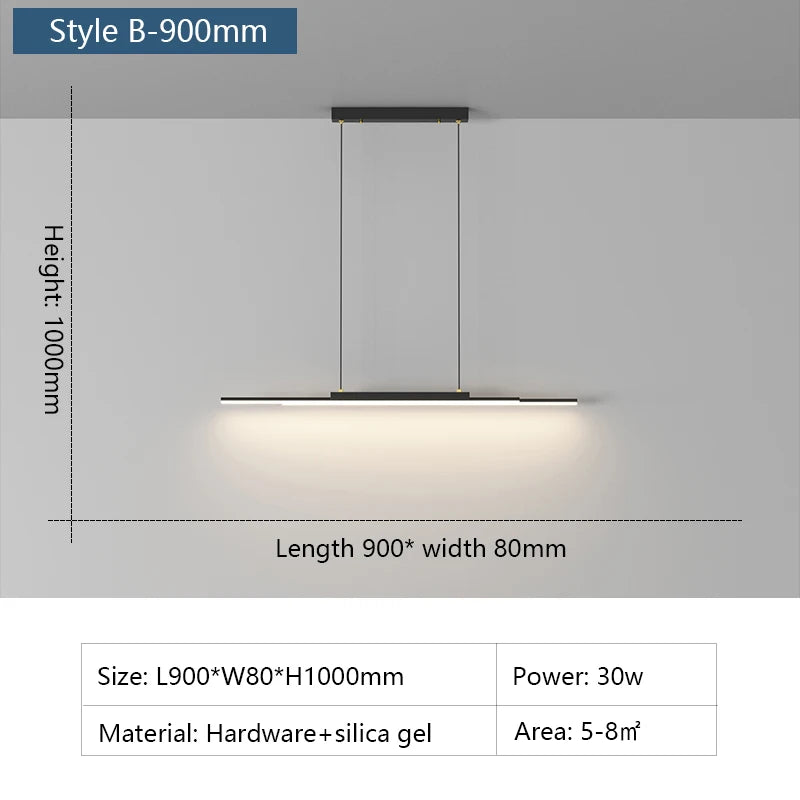 NEO Kekhee Linear Modern LED Pendant Lamp Fixture | Warmly Lights