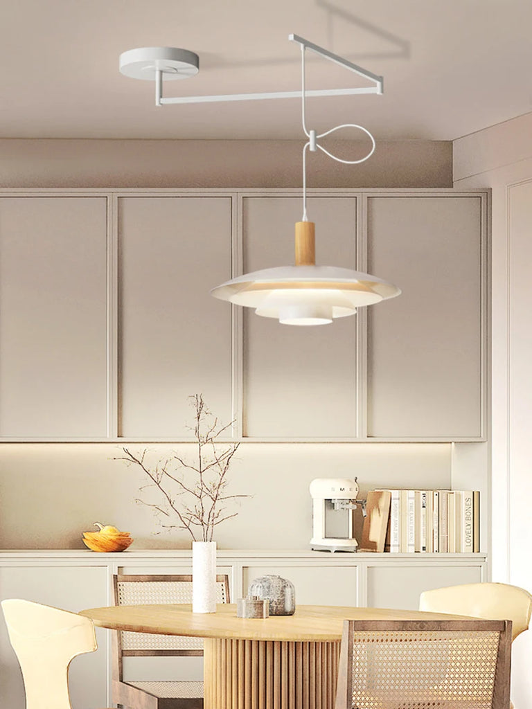 Rocker Arm Pendant Lamps Dining Table Hanging Light Swing Arm Suspended ...