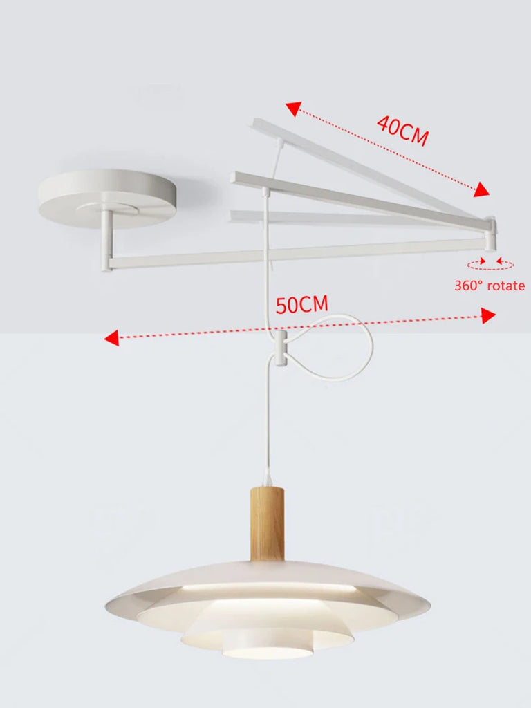 Rocker Arm Pendant Lamps Dining Table Hanging Light Swing Arm Suspended ...