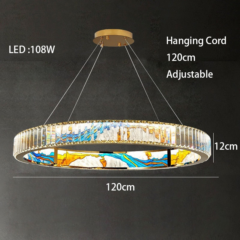 Dimable Map Light MAK Colored-Map Wall/Pendant/Ceiling Chandelier Dimmable LED Stained G ...