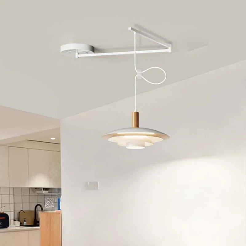Rocker Arm Pendant Lamps Dining Table Hanging Light Swing Arm Suspended ...