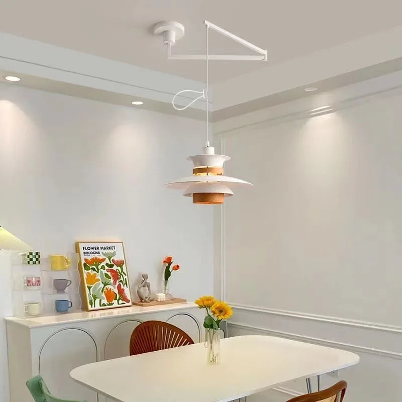 Rocker Arm Pendant Lamps Dining Table Hanging Light Swing Arm Suspended ...
