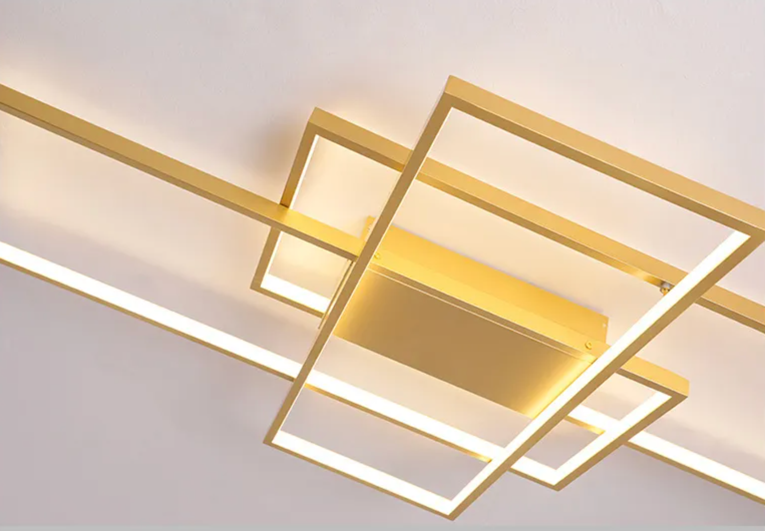 Gold Rectangular Light NEO Bumuz Rectangular modern led wall/ceiling lights | Warmly Lights