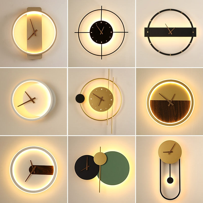 Wall Lamp Clock - Warmly Lights