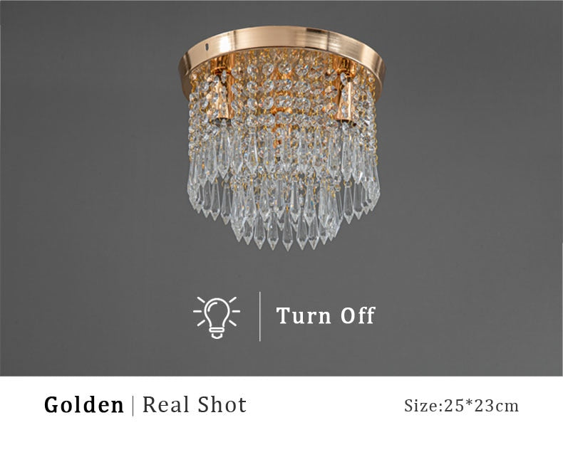 WCUS Moole - Hanging Crystal Ceiling Light - Warmly Lights
