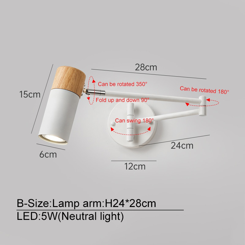 BTM Greega - Wall Lights Adjustable Arm - Warmly Lights