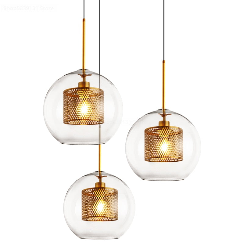 Henn - Loft lass Ball Kitchen Hanging Lamps - Warmly Lights
