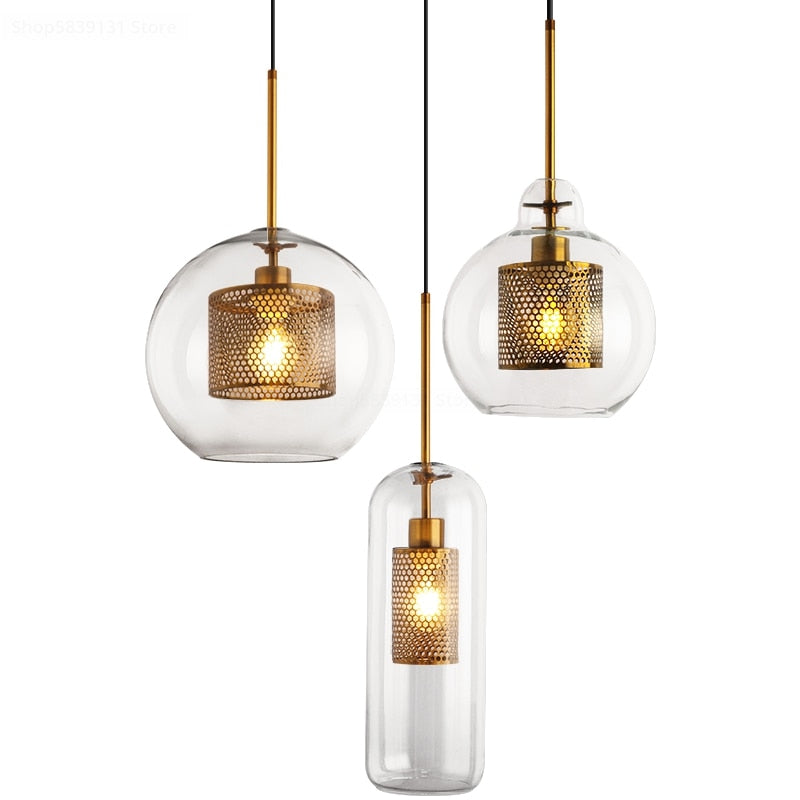 Henn - Loft lass Ball Kitchen Hanging Lamps - Warmly Lights