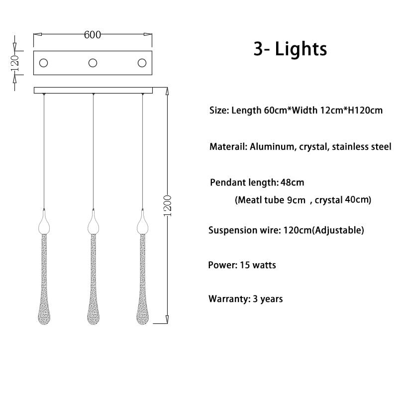 YLK modern LED chandelier for staircase large gold drop design led cristal lamp - Warmly Lights
