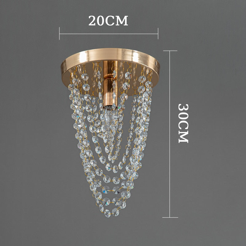 WCUS Srooch - Hanging Crystal Ceiling Light Sun Flower - Warmly Lights