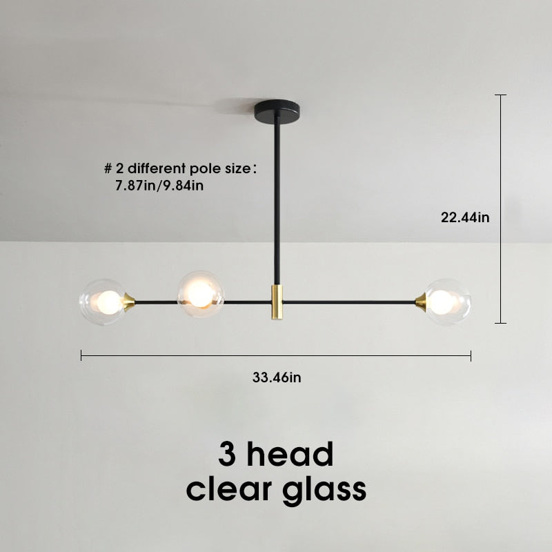 Kara - Nordic Glass Ball Lampshade Ceiling Light - Warmly Lights