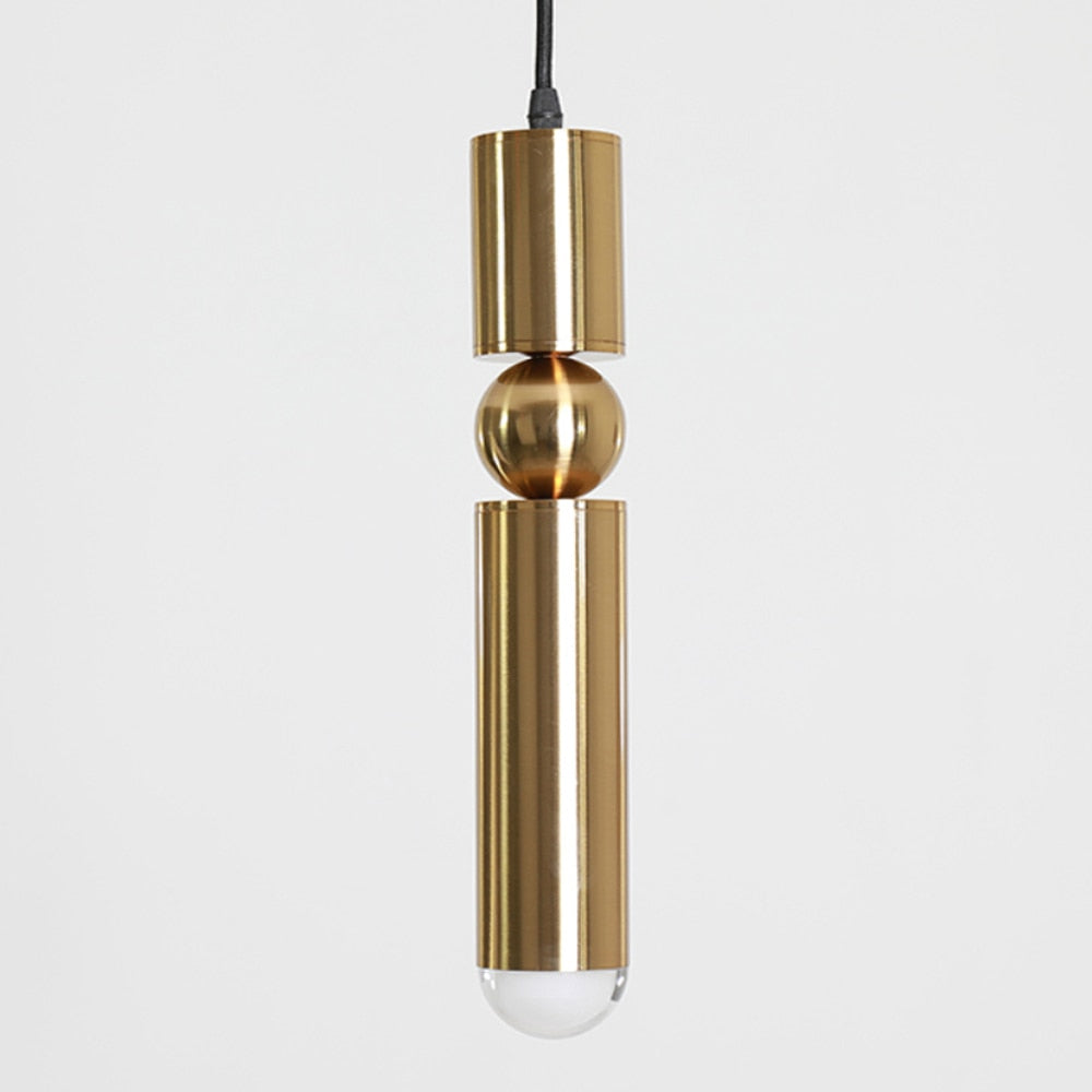 Modern Pendant Lights Chandelier Cylinder Pipe Golden - Warmly Lights