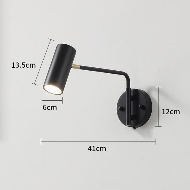 Modern Adjustable Swing Long Arm with Touch Sensor - Warmly Lights