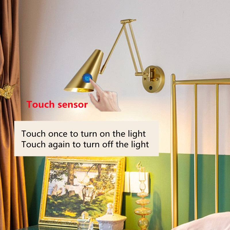KIN Dai - Adjustable Swing Long Arm Internal Touch Sensor Switch - Warmly Lights