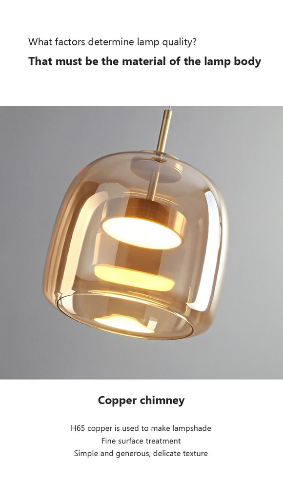 Param - Luxury Glass Pendant Light - Warmly Lights