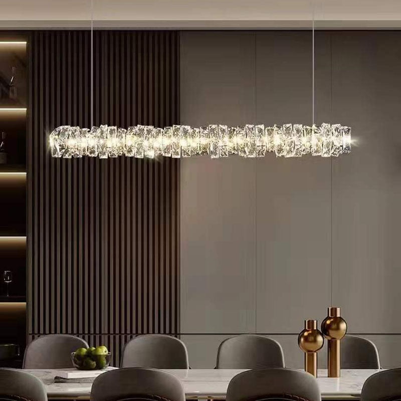YLK Island Luxury crystal chandelier - Warmly Lights