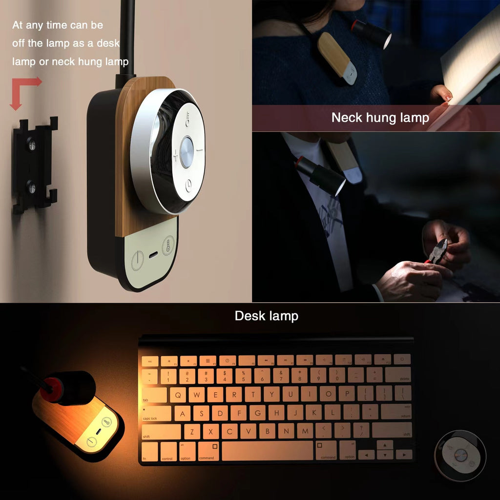 LED Rechargeable Remote Control Light Eye Protection Magnetic Suction - Warmly Lights
