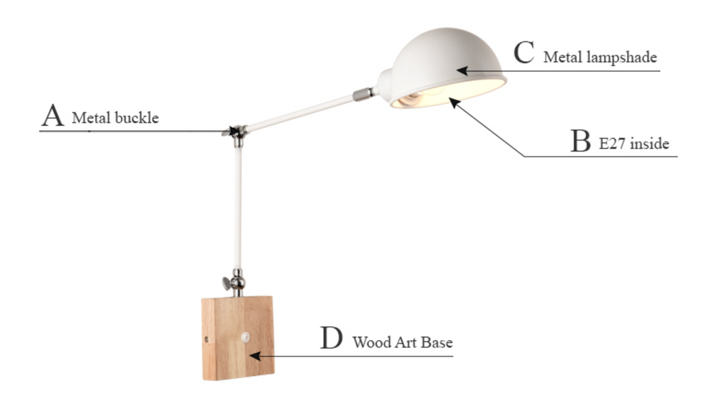 BTM Jeena -  Adjustable wooden Wall Lamps - Warmly Lights