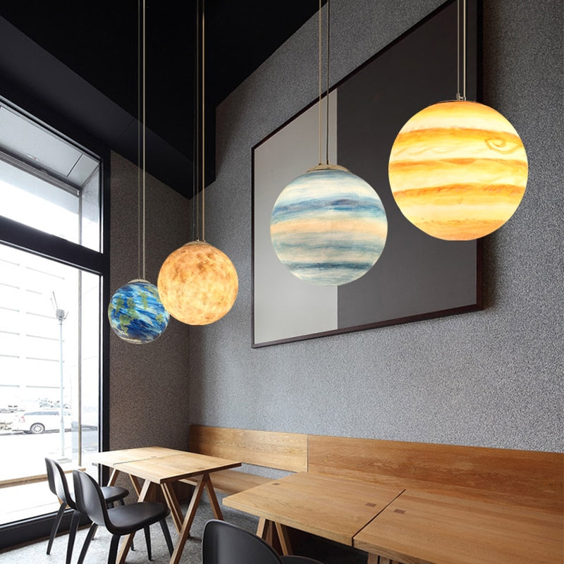 Galaxy Nordic Planet Acrylic Pendant Light - Warmly Lights