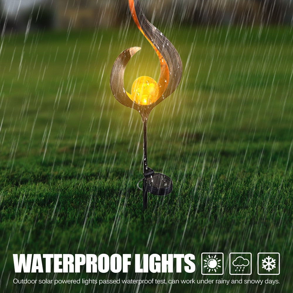 Eolete - Solar Flame Light Sun Waterproof - Warmly Lights