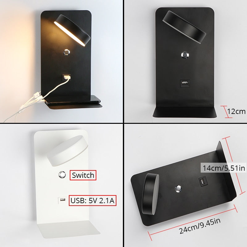 Bedside Phone Holder LED Wall Lamp - Warmly Lights