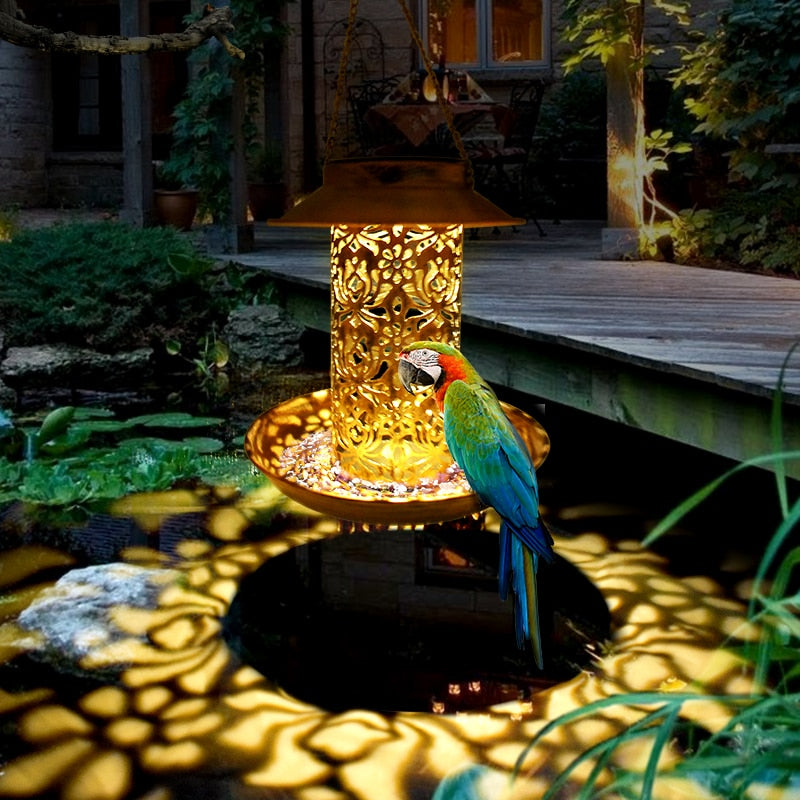 Pagone - Solar Bird Feeder Waterproof Light - Warmly Lights