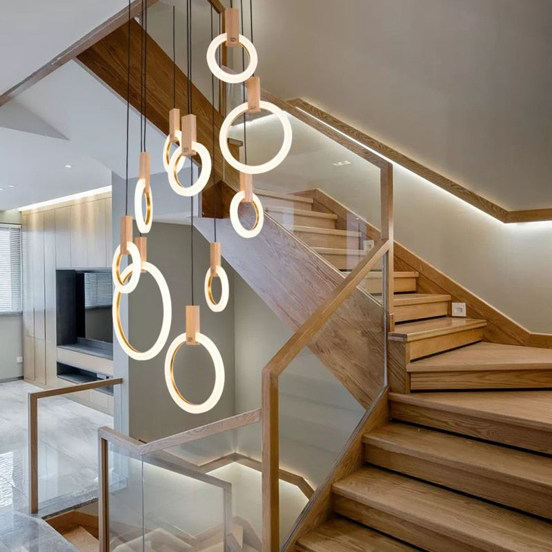 Modern Chandelier LED Pendant Lamp Round Ring Ceiling Light Hanging Lamp  Fixture | eBay