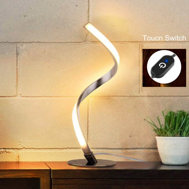 Firera Spiral Curved Lamp - Warmly Lights