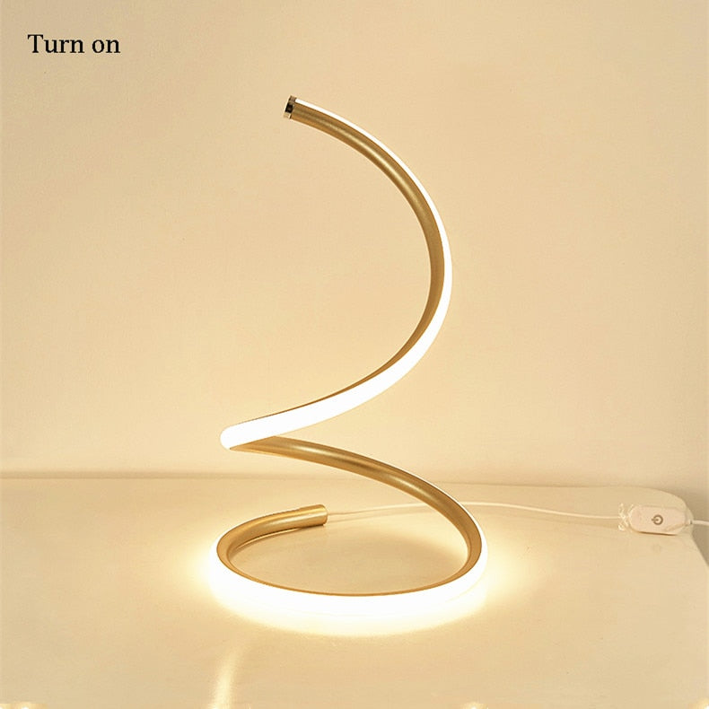 Kira - Spiral LED Table Lamps - Warmly Lights