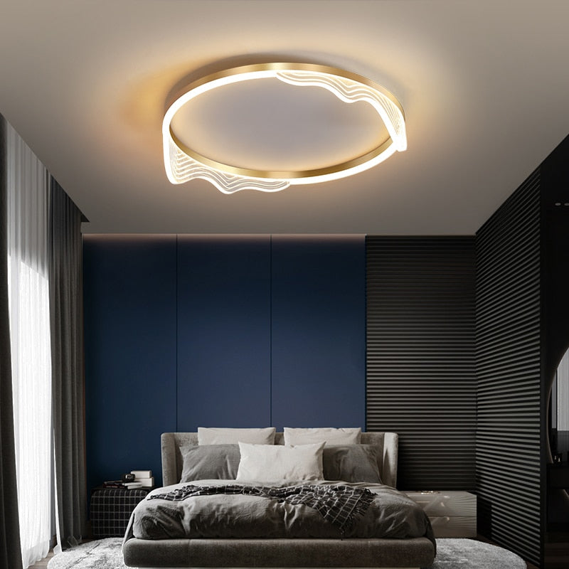 Lustre Luminaires Modern Circle Chandelier LED - Warmly Lights
