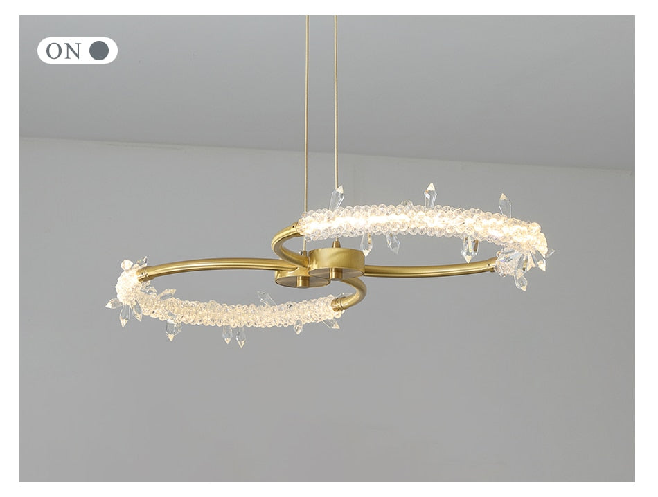 Kavav LED crystal chandelier - Warmly Lights