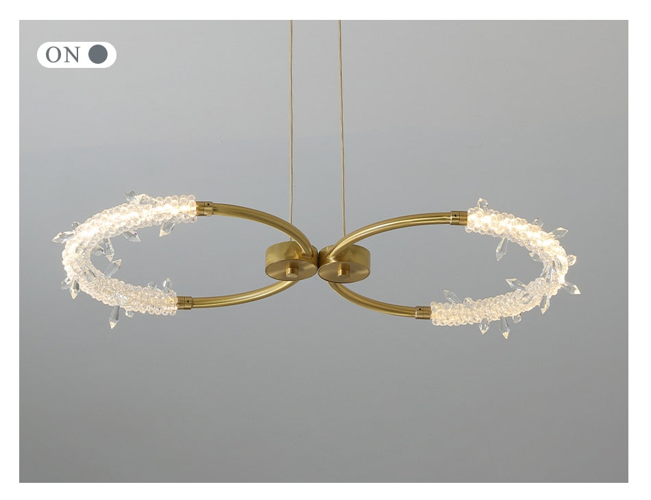 Kavav LED crystal chandelier - Warmly Lights