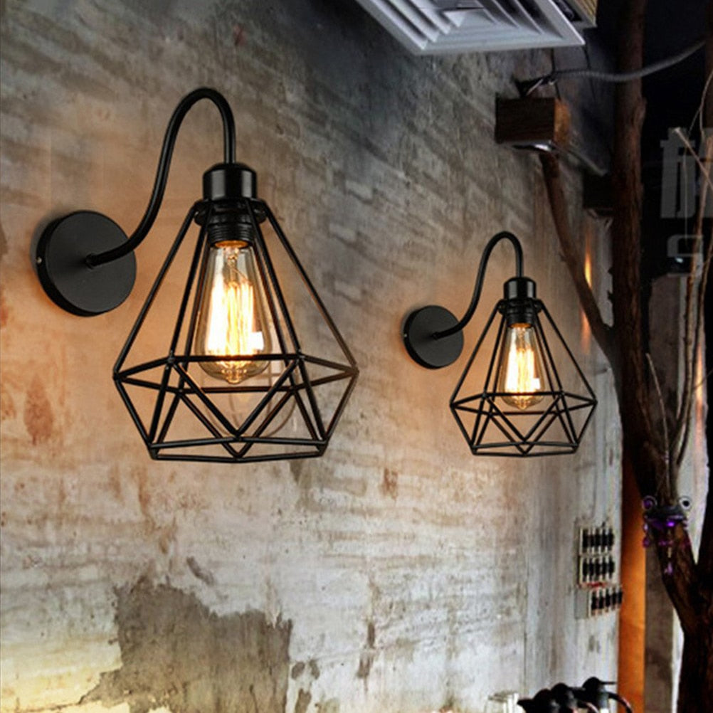 Vintage Wire Cage Wall Lights - Warmly Lights