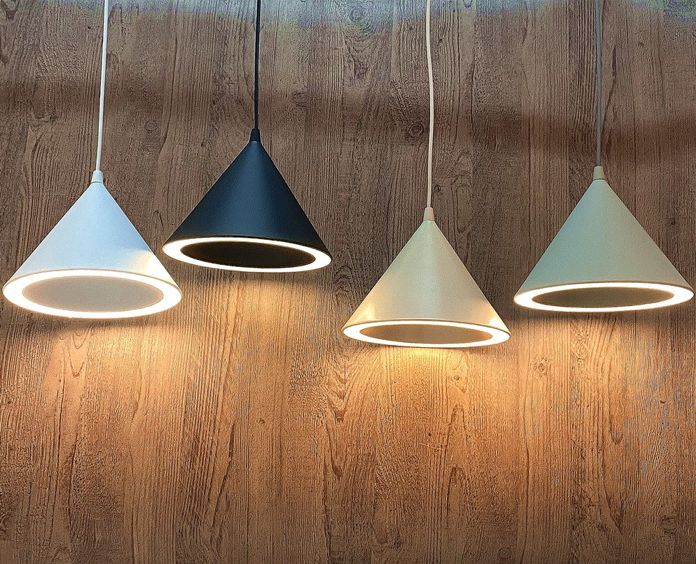 Krorat - Modern LED Cafe Bar Restaurant Nordic Cone Hanging Lamp - Warmly Lights